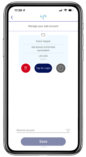 HYPR Mobile manage web acct HYPR Mobile manage web acct