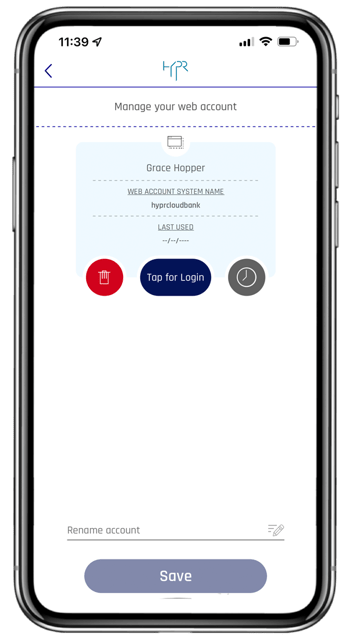 HYPR Mobile manage web acct
