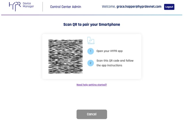 QR Code Displayed QR Code Displayed