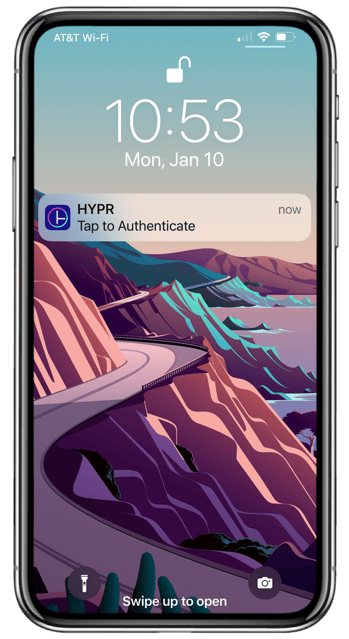 HYPR Mobile iPhone Push Notification