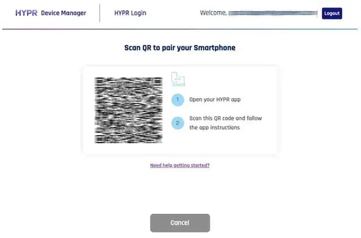 QR Code Displayed