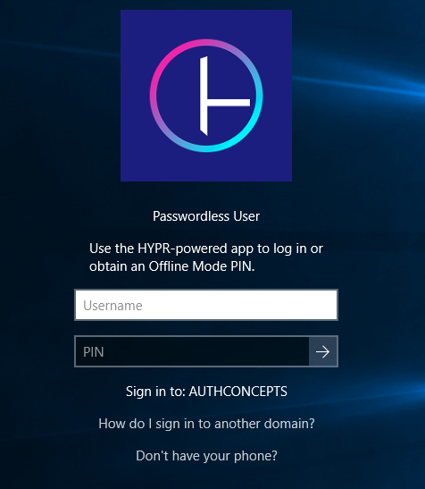 HYPR Windows Login