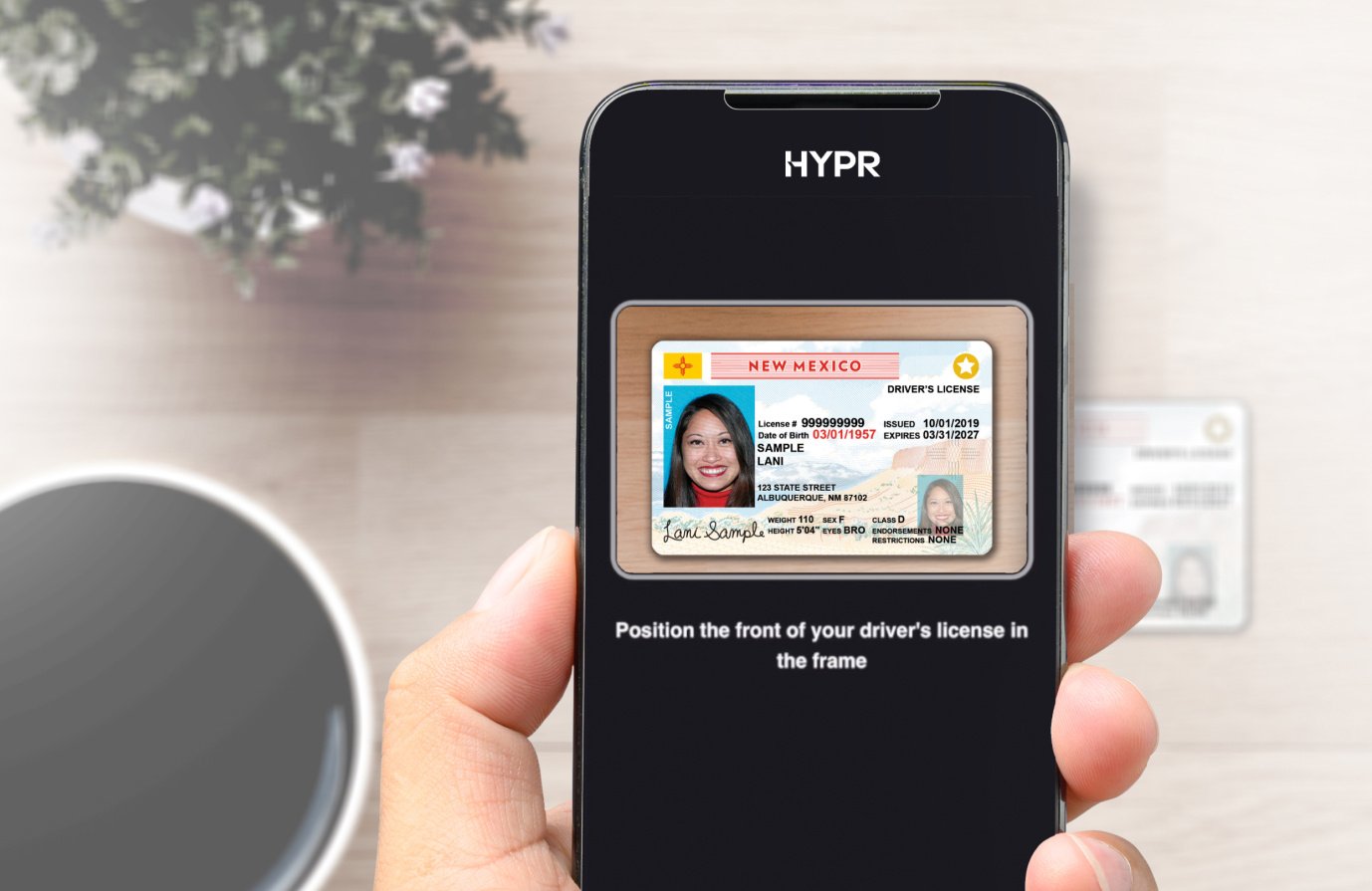 Person holding the phone 